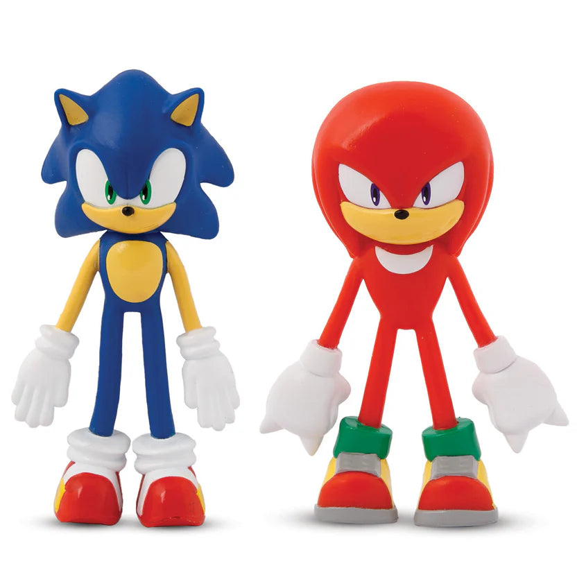 FleXfigs Sonic & Knuckles Articulated Action Figures - 2 Character Pack